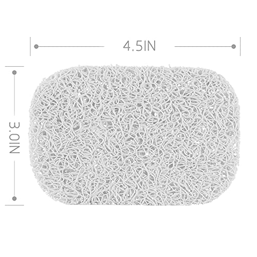 15 Piece Soap Savers Pads - White BPA Free Holder for Bar Soap, Non-Slip Self Draining Dish, Lift for Shower, Kitchen, Bathroom - Tray Bulk Accessories - color: White