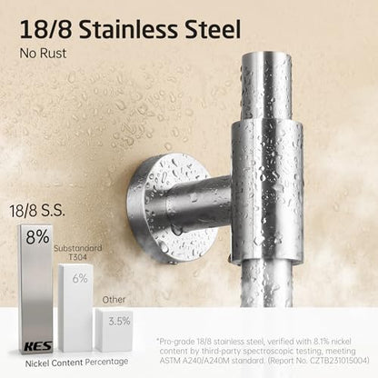 KES 30-Inch Shower Slide Bar with High Pressure 9 Functions Adjustable Handheld Shower Head & 59-Inch Hose, Built-in Power Wash to Clean Tub Tile & Pet, Wall Mount Brushed Finish 18/8 Stainless Steel - color: Brushed Nickel