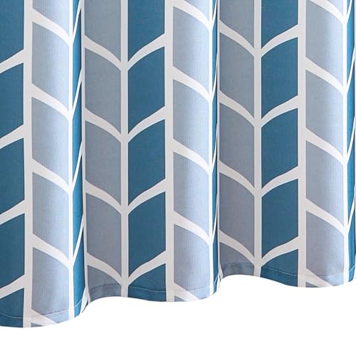 jinchan Blue and White Geometric Shower Curtain Chevron Arrow Farmhouse Shower Curtains for Bathroom Modern Waterproof Fabric with 12 Hooks 70x72 Inches - color: Arrow Blue, size: 70"W x 72"L (Pack of 1)