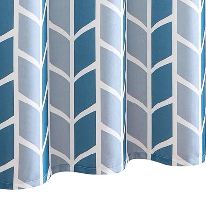 jinchan Blue and White Geometric Shower Curtain Chevron Arrow Farmhouse Shower Curtains for Bathroom Modern Waterproof Fabric with 12 Hooks 70x72 Inches - color: Arrow Blue, size: 70"W x 72"L (Pack of 1)