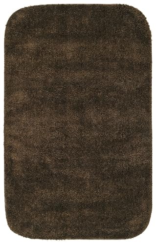 Garland Rug Traditional Nylon Washable Chocolate 24" X 40" Bath Rug - Soft, Absorbent, And Stylish for Your Bathroom - color: Chocolate, size: 2' x 3'4" (Rectangular)