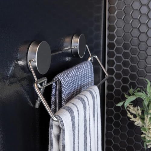 Better Houseware 2409 Magnetic Double Towel Bar, Stainless - color: Magnetic Mounted