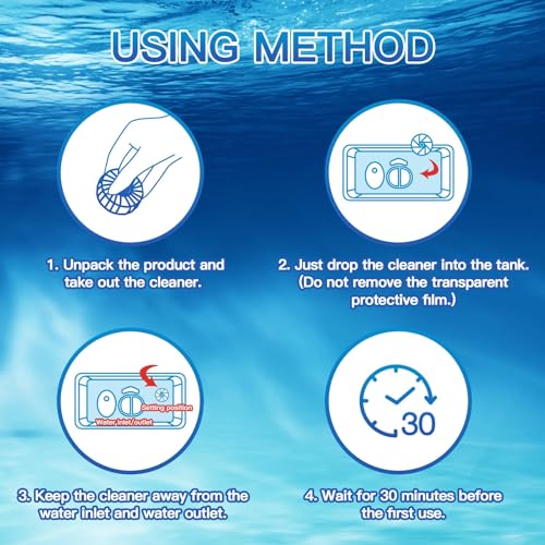Vacplus Toilet Bowl Cleaner Tablets, 12 Pack, Auto Cleaning, Long-Lasting | Bathroom Tank, Prevent Stains, Deodorizing, Easy Use - size: 12 Count (Pack of 1)