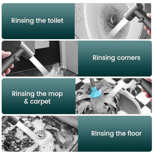 Handheld Bidet Sprayer for Toilet, Stainless Steel with Adjustable Pressure Valve & 78-Inch Hose, Easy Installation Sprayer Kit for Feminine Wash, Muslim Shower & Diaper Cleaning