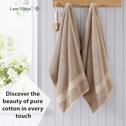 LANE LINEN Large Bath Sheet Set Oversized Soft Absorbent Quick Dry - Taupe | Bath Sheets Set - OEKO-TEX Certified, Ring-Spun Durability, Generously Sized, Oversized & Roomy, Lightweight & Breathable - color: 08: Taupe, size: 2 Piece Bath Sheets