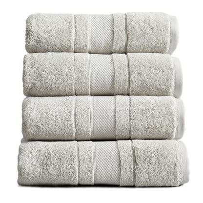 Luxury 100% Cotton Bath Towels Set | 4-Pack | Premium Grey | 700 GSM | Premium Bath Towels | Ultra Soft Thick Plush & Highly Absorbent | Luxury Hotel & Spa Bathroom Towels - color: High Rise Grey, size: 4 Pack Bath