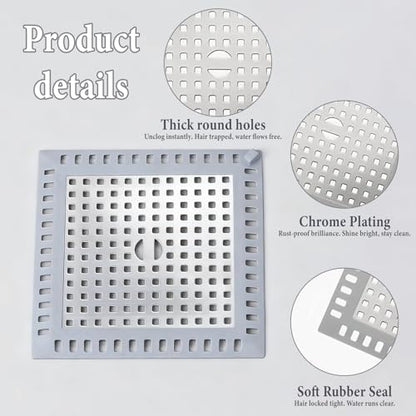 Shower Drain Hair Catcher Square,Shower Hair Drain Catcher Square