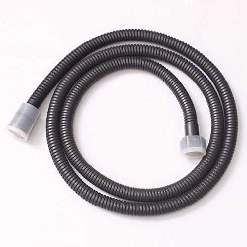 Brass Matte Black Hand Held Shower Head With Wall Connector Hose Set | Modern Square All Metal Hand Shower Fixed Holder Set For Bathroom Showers - color: Black handheld set
