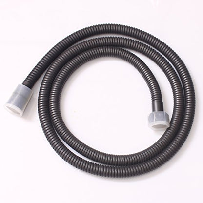 Brass Matte Black Hand Held Shower Head With Wall Connector Hose Set | Modern Square All Metal Hand Shower Fixed Holder Set For Bathroom Showers - color: Black handheld set