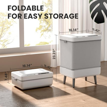 AGLUCKY Foldable Towel Warmer, 35L Large Capacity PTC Heater | Aromatherapy, Temper & Timer Functions, Fits Up to Three 45"x70" Oversized Towels, Auto Shut Off, Towel Dryer for Home Spa