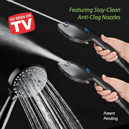 AquaCare 50-mode High Pressure Shower Head Combo with Arm & Dual Power Wash | Hygienic Jets, 2-mode Handheld Power Wash for Tub, Tile & Pets, Long 6 ft. Stainless Steel Hose, Extra Wall Bracket / Bronze - color: Oil Rubbed Bronze, style: 1.8 Gallons Per M
