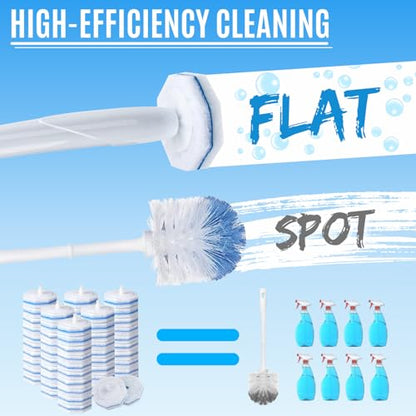 Disposable Toilet Wand Refills Compatible with Clorox Toilet Cleaning Scrubber, 60 Count Toilet Bowl Cleaner Brush Refill Pads