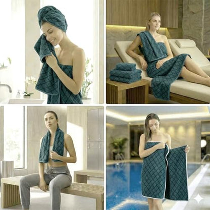 2-Pack Microfiber Bath Towels (27x54 Inches) - Ultra Soft & Quick Dry, 3X Absorbency, Lightweight for Gym, Yoga, Travel & Spa - Perfect for Home, Fitness & Post-Workout