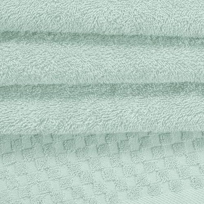 MyOwn Ultra Soft 3 Pack Cotton Towel Set, Contains a Bath Towels 28x55 inch, a Hand Towels 16x24 inch & a Wash Coths 12x12 inch, Ideal Everyday use, Compact & Lightweight - Sea Green - color: Sea Green, size: 3 Pack Set