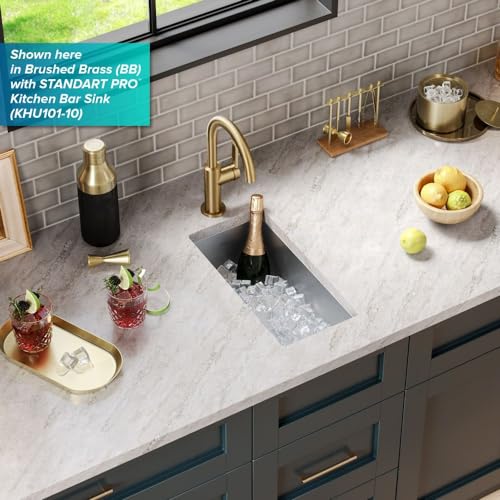 KRAUS Oletto Single Handle Kitchen Bar Faucet in Matte Black, KPF-2822MB - color: Matte Black, style: Bar Faucet