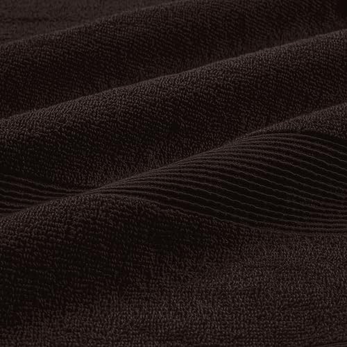 8 Piece Towel Set 100% Ring Spun Cotton, 2 Bath Towels 27x54, 2 Hand Towels 16x28 and 4 Washcloths 13x13 - Ultra Soft Highly Absorbent Machine Washable Hotel Spa Quality - Chocolate Brown - color: Chocolate Brown, size: 8 Piece Towel Set