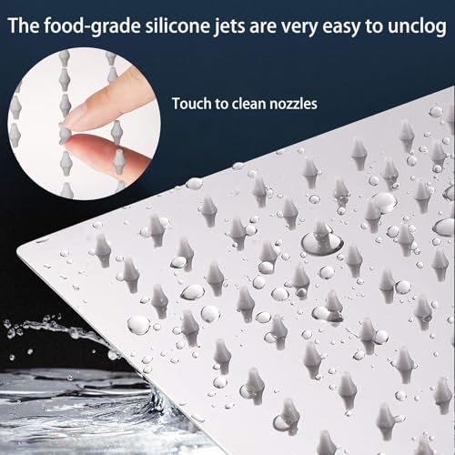 12" High Flow Rainfall Shower Head with 16" Shower Arm, Stainless Steel Square Showerhead Self-Cleaning Silicone Nozzles, Ultra-Thin Design, Universal Wall and Ceiling Mount (Chrome) - size: 12 Inch Square