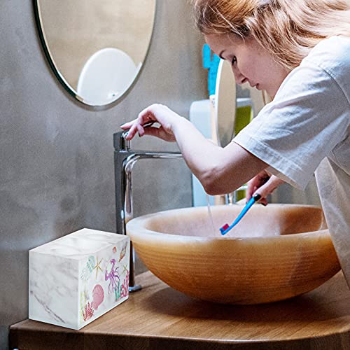 Beach Shell Theme Bathroom Toothbrush Holder 3 Slots Hygienic Bathroom Accessories Acrylic Seaside Nautical Theme Electric Toothbrush Holder for Storage Dispenser