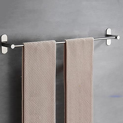 Stainless Steel Bathroom Towel Bar, Rustproof Heavy Duty Mount Towel Rod, Square Towel Holder Rack Rail Storage Organizer Hanger, Multiple Uses (Size : 80cm) - size: 80cm