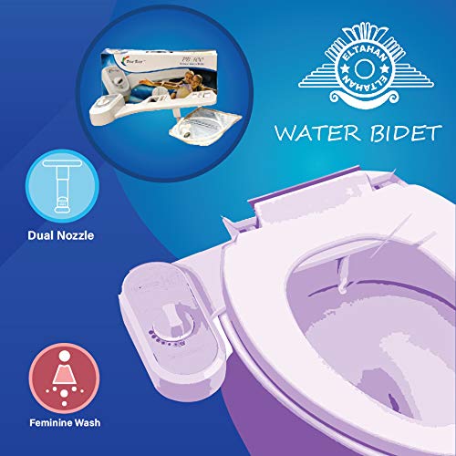 Self Cleaning Nozzle Bidet Non-Electric Home Mechanical Toilet Seat Attachment Retractable Nozzle, Fresh Water Pressure Adjustment (Cold Water Plastic) - style: Cold Water Plastic