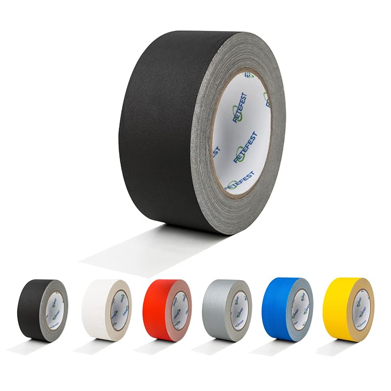 Gaffers Tape Black Heavy Duty, 2" by 30 Yards, Professional Grade Gaffer Tape, Non-Reflective, No Residue, Hand Tear, Self-Adhesive, Multiple Purposes (Black, 2 inches x 30 Yards) - color: 2" Black (1 Roll)