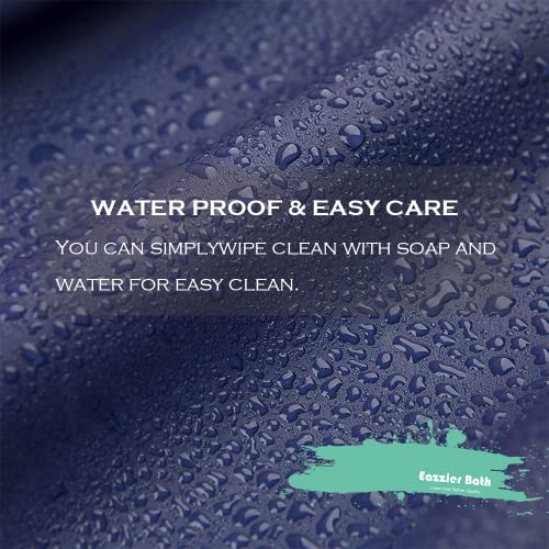 Navy Blue Plastic Shower Curtain Or Liner, 72x72 Inch Thin Lightweight Dark Blue Plastic Bathroom Shower Showroom Inner Curtain with Rustproof Metal Grommet Holes and Weighted Magnets - color: D03-navy Blue, size: 72"W x 72"L (Pack of 1)