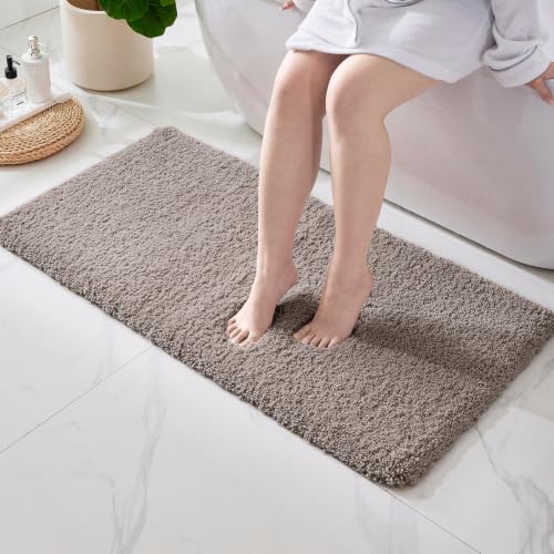 ILANGO Camel Bathroom Rugs 70" × 24" Non Slip & Super AbsorbentExtra Thick Soft, Washable Bath Carpet Runner for Floor, Microfiber Plush Shaggy Bath Mats with Tub for droom Bathtub Shower Room - color: Camel, size: 2' x 5'10" (24''x70'' Bathroom Rug)