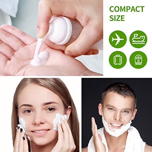 ROMROC 24PCS Travel Foam Pump Bottle Dispenser 2oz/60ml Lash Shampoo Bottle | Refillable Plastic Empty Foaming Soap Bottle for Lash Shampoo Hand Soap Shampoo Lash Cleanser Packaging Liquid Cleaning ﻿
