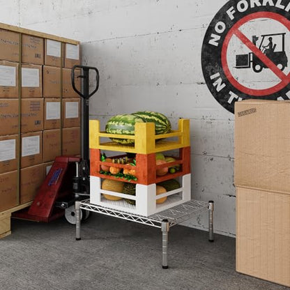 18" Deep x 24" Wide x 8" Height 1-Tier Wire Shelving Kit | NSF Commercial Storage Rack Unit - size: 18" Deep x 24" Wide
