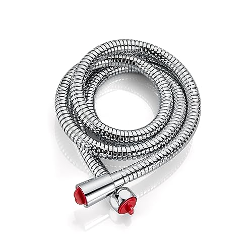 gotonovo Shower Hose 59 Inches for Bathroom Extra Long SUS304 Stainless Steel Handheld Shower Head Hose with Brass Insert and Nut Flexible Polished Chrome - color: Polished Chrome