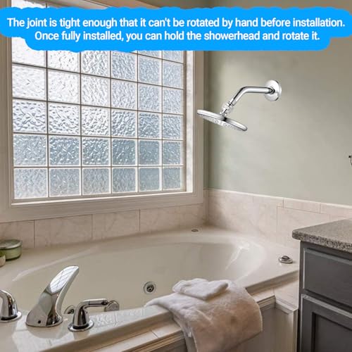 1 Pc Shower Connector Ball Joint Shower Head Swivel Ball Adapter Brass Adjustable Shower Arm Extension Universal Component Polish Chrome - color: Silver
