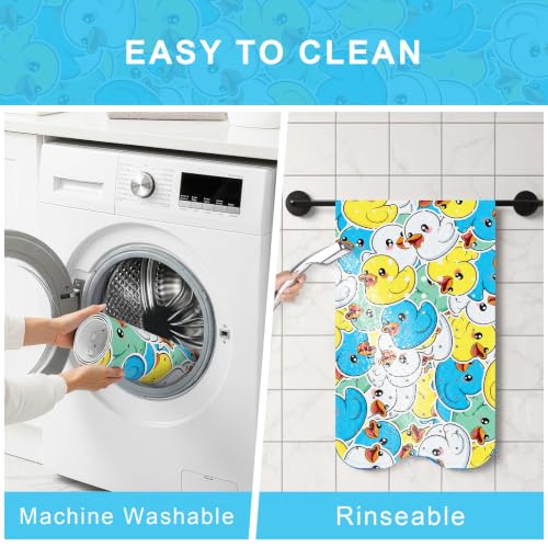 Baby Bath Mat for Tub Non Slip Kids, BPA Free Extra Long Bathtub Mat 40x16 with Drain Holes and 200 Suction Cups, Non Toxic Machine Washable Toddler Bath Mat, No Fading, Sticker Duck - color: Y-duck 1