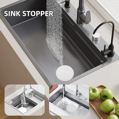 Tub Stopper 2PCS,Bathtub Drain Stopper,6 inches Bathtub Tub Drain Cover Stopper,Silicone Drain Plug,Kitchen Bathroom Hair Water Shower Stopper,Large Bathroom Laundry Accessories (White/White) - color: White/White