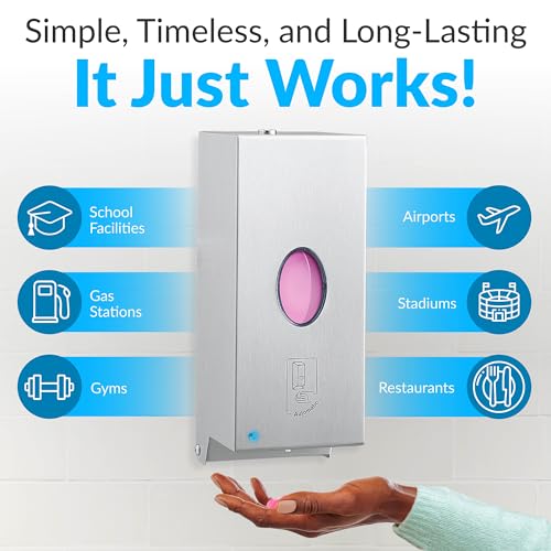 Bobrick B-2012 Liquid Soap Dispenser, Wall-Mounted, Automatic, 30-fl oz - style: Liquid
