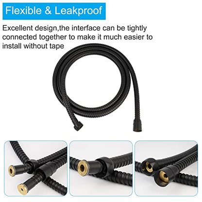 Hibbent All Metal Shower Hose, 59 Inch Stainless Steel Extra Long Shower Hose Replacement, Anti-Twist Flexible Bathroom Handheld Shower Head Hose Extension with Brass Insert & Nut, Oil Rubbed Bronze - color: Oil Rubbed Bronze, size: 59 Inch