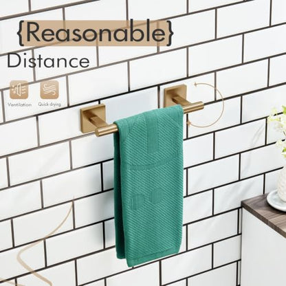 KOKOSIRI Towel Rack for Bathroom Wall Mount 9-Inch Hand Towel Ring Holders Champagne Bronze Bathroom Organization and Storage Stainless Steel, B4005CPG-L9 - color: Champagne Bronze