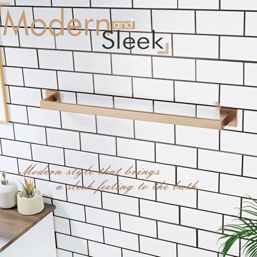 KOKOSIRI 32-Inch Towel Rack for Bathroom Kitchen Towel Rails Wall Mount SUS304 Stainless Steel Towels Holder, Champagne Bronze B4003CPG-L32 - color: Champagne Bronze, size: 32-Inch