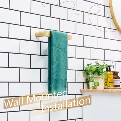 KOKOSIRI Towel Rings for Bathroom Wall 9-Inch Hand Towel Bar Wall Mount Towel Ring Holder Brushed Gold Stainless Steel Bathroom Hardware, B4010BG-L9 - color: Brushed Gold