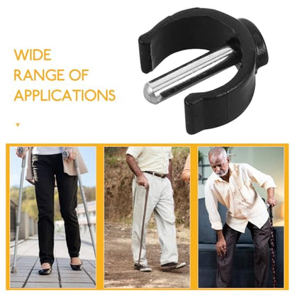 Ciieeo Adjustable C-Shape Latch Clamp Clips for Walker and Crutch Accessories Secure Buckle Handle Clips for Folding Walking Sticks 4-Pack Durable Replacement Safety Clips