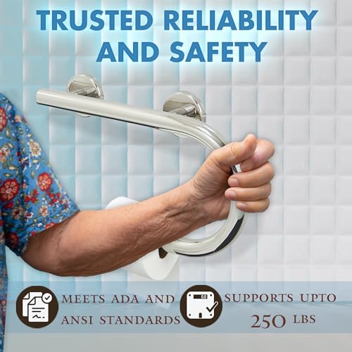 Grab Bar Toilet Paper Holder - Bathroom Safety Aid/304 Stainless/Right/Polished Chrome/ 16.5"x 10" - color: Polished Chrome, Right Hand