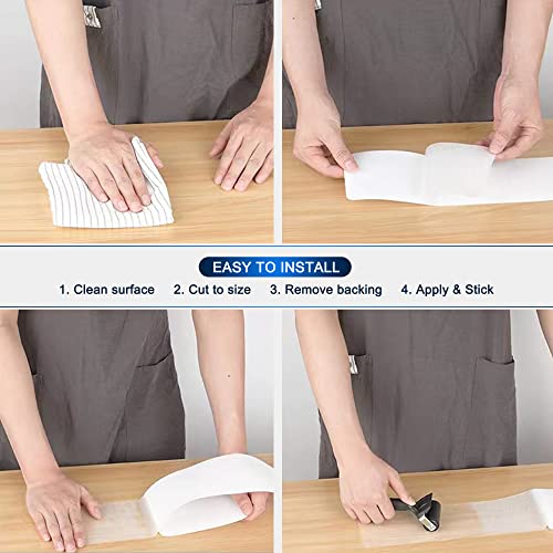 SANKEMU Anti Slip Transparent Anti Slip Tape, 2 inch by 33 feet, Non-Slip Traction Grip Tape to Tubs, Boats, Stairs, Clear, Soft, Comfortable for Bare feet - size: 2 Inch x 33 Feet Clear