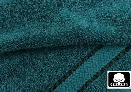 COTTON CRAFT Ultra Soft 6 Piece Towel Set - 100% Cotton Towels - Teal | Absorbent 580 GSM Quick Dry Everyday Premium Luxurious Bathroom Towels - 2 Large Bath Towels, 2 Hand Towels, 2 Washcloths - color: Teal, size: 6 Piece Towel Set