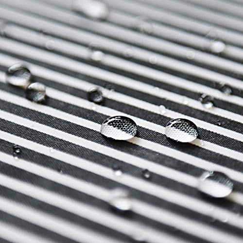 Shower Curtain Black and Grey, Shower Curtain for Men Bathroom White Neutral Stripes Polyester Fabric 12 Hooks 72"x72" - color: Blackgrey, size: 72"W x 72"L (Pack of 1)