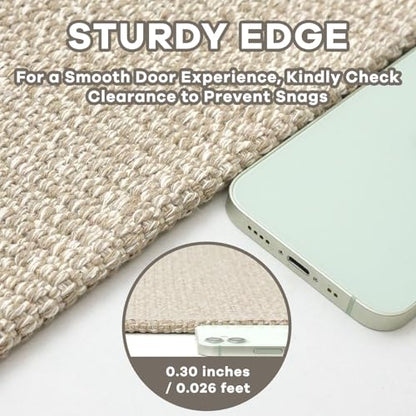 Washable Runner Rug, Non Slip Entryway Runner, 2x8 Ft, Sand/Beige | Washable Braided Runner Carpet, Non Slip Rubber Dot Backed, For Hallway, Kitchen, Entryway, Bedroom, Laundry Room, Foyer - color: Sand/Beige, size: 2' x 8' (Rectangular)
