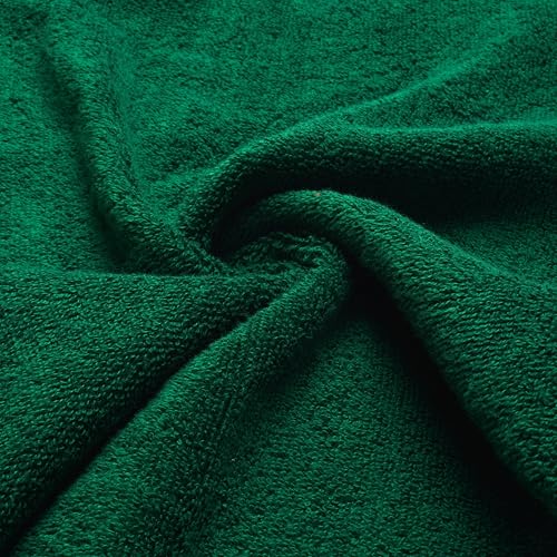 Fingertip Hand Towel | Absorbent |11x18 | Terry Velour Premium Washcloths, Bathroom use, 100% Cotton, Face, fingertip, Soft, Guest Towels (Pack of 4) (4, Green) - color: Green