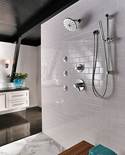 Delta Faucet Compel Slide Bar Hand Held Shower with Hose, Chrome Handheld Shower Head, Slide Bar Hand Shower, Chrome Handheld Shower, Detachable Shower Head, Chrome 57085 - color: Chrome
