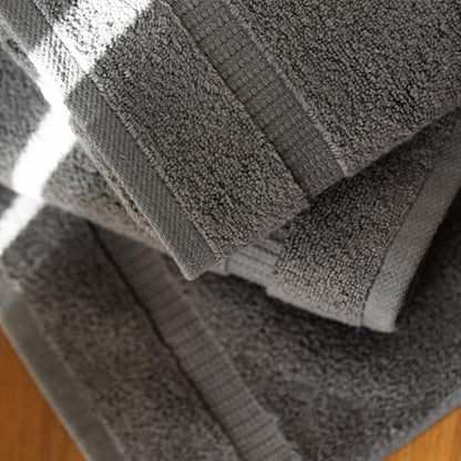 SALBAKOS 6-Piece 100% Turkish Cotton Hand Towels, 16x30 inch, Gray | Large Size Thick Super Soft Highly Absorbent, Versatile Hair Face & Hand Drying Towel, Premium Hotel Quality Made in Turkey - color: Gray, size: 6 Hand Towels