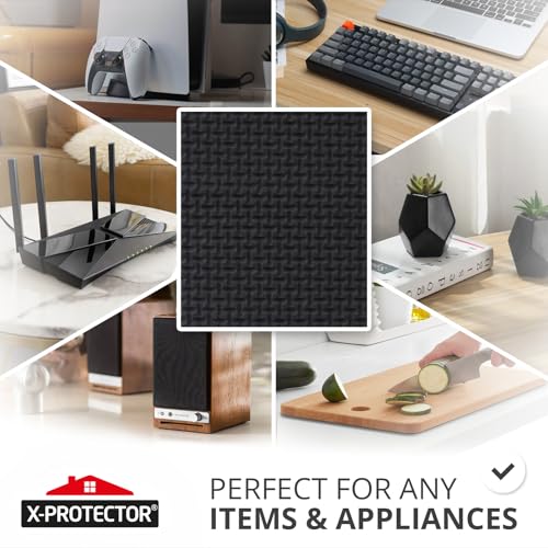X-Protector Non Slip Pad - 1 Black Roll, 40 x 4 - Premium Silicone Feet | Keep Furniture from Sliding - Non Slip Floor Protectors for Furniture and Appliances - Forget About Sliding Objects! - size: 1 PC 40 x 4 inch (Black Silicone)