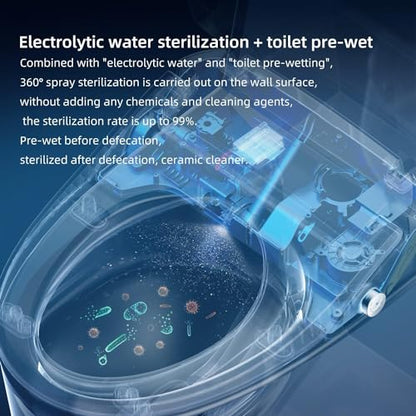 X7 Bidet Toilet Seat, Elongated Bidet Attachment for Toilet Warm Water with Soft Close, Electric Heated Bidet Seat with Water Filtration