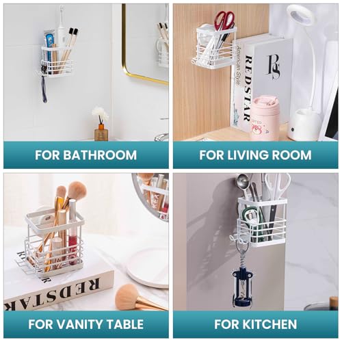 TAILI Patented Suction Cup Toothbrush Holder, Stainless Steel Anti-Puddling Toothbrush Shower Holder, No Drilling Removable Organizer for Bathroom Toothpaste, Razor, Kitchen and Office Items, White - color: White (1 Pack)